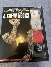 Ed Hardy 4 Pack Crew Neck T Shirt Men  s Medium Multiple Colors Brand New