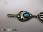 VINTAGE SIGNED SS NAVAJO INDIAN GREAT BEAR PAW SHADOWBOX BRACELET EARRING STERL — photo 4