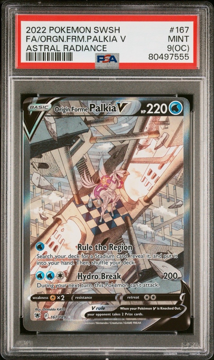 PSA 9(OC) 2022 Pokémon SWSH FA/ Origin Forme Palkia V Astral