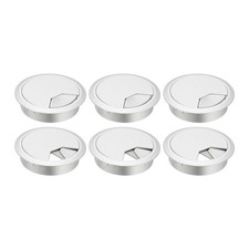 3 Inch Desk Grommet, 6Pcs Cable Grommet Wire Management Cable Hole Cover, Silver