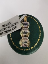 10kCarat Gold Green Tanzanite And White Zirkon ATGW 1.90cts Pendant Stamped TGGC