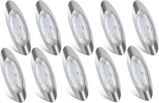 10pcs 6.5" LED Amber Marker Lights, Oval Amber 16LED Side Marker Clearance Light