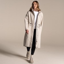 Image of Craghoppers Women's Naima Long Waterproof Jacket | Oyster RRP £130