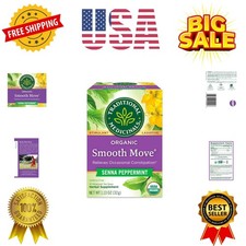 Organic, Smooth Move Tea, Peppermint Senna - Helps Relieve Constipation Ove...