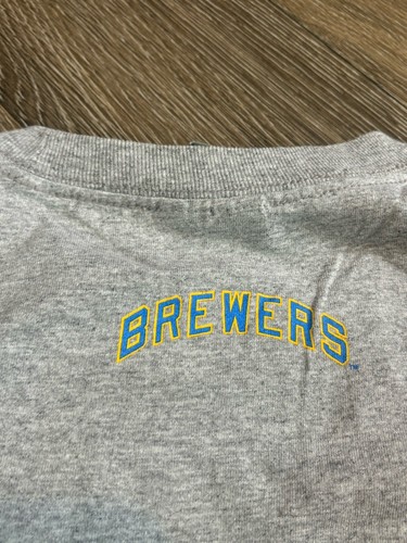VTG Y2K MLB Nike Team Milwaukee Brewers Center Swoosh T-Shirt Men’s Medium Gray - Picture 8 of 8