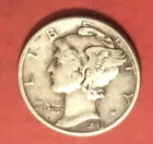 1943 P  Mercury Dime 90% Silver( Very Good Detail )￼