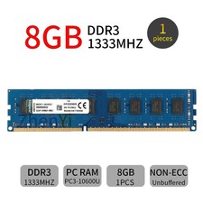 Kingston 8GB Module DDR3 PC3-10600U 1333Mhz 240Pin KVR1333D3N9/8G DIMM Memory