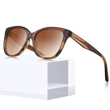 CARFIA Square Polarized Sunglasses for Women UV Protection, Italian Design Re...