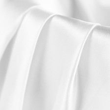 White Satin Fabric - 98 Inch/2.5M Wide by the Yard, Soft Silky Fabric for Weddin