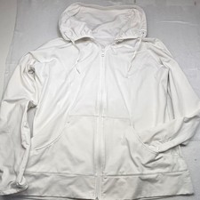 Women's Unbranded White Full-Zip Hoodie XXL
