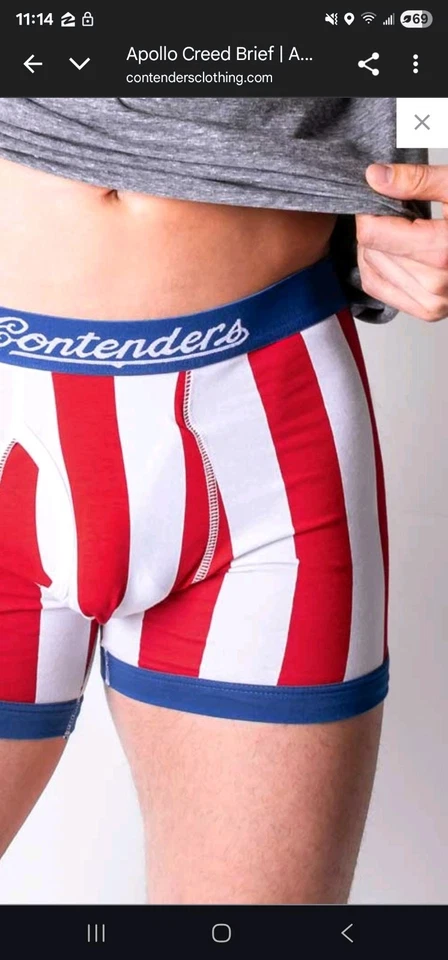Calzoncillos boxer Contenders bandera americana para hombre rojo blanco azul rayas APOLLO CREED Foto 2 de 4