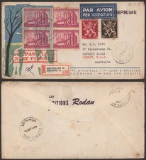 Belgium 1959 - Registered Air Mail Cover to Australia EPA674