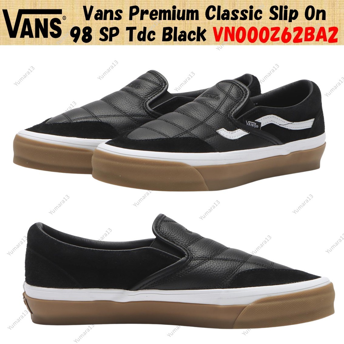 Vans Premium Classic Slip On 98 SP Tdc Black VN000Z62BA2 Men's