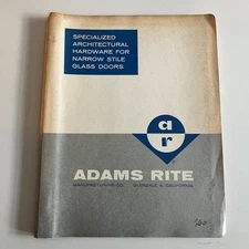 Adams Rite Specialized Architectural Hardware Catalog 1961 Vintage MCM Home