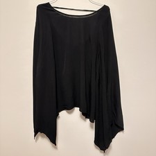 Show Me Your Mumu Women's Med Black Flare Bell Sleeve Tunic Top V-Neck Boho