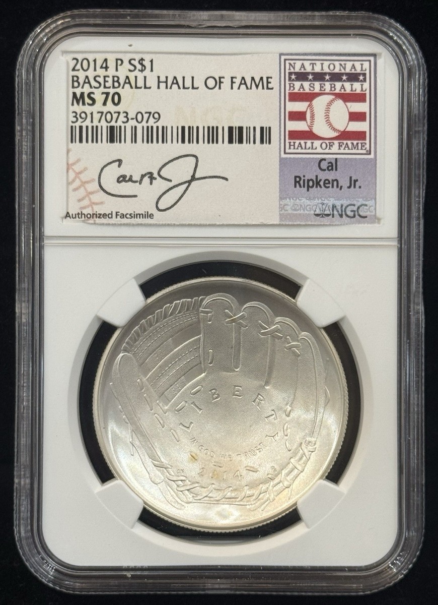 2014-P Baseball Hall of Fame Silver Dollar $1 NGC MS70 Cal Ripken