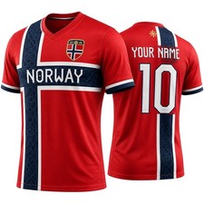 Personalized Norway Soccer Jersey, Custom Nam...