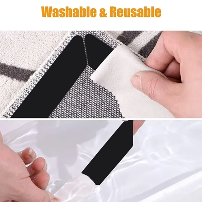 20 Pcs Carpet Mat Adhesive Grippers Non Slip Rubber Rug Stickers Reusable Tape. - Image 4 of 4