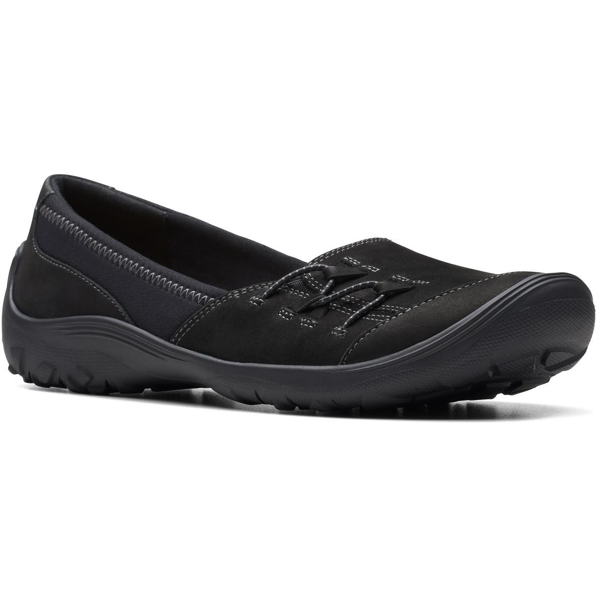 Женские слипоны Clarks Fiana Ease из черной замши на плоской подошве шириной 6 см C D W BHFO 2951 4090₽