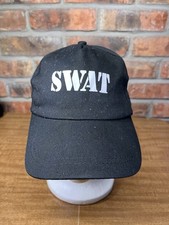 Youth SWAT Black White Logo Halloween Costume SnapBack Hat