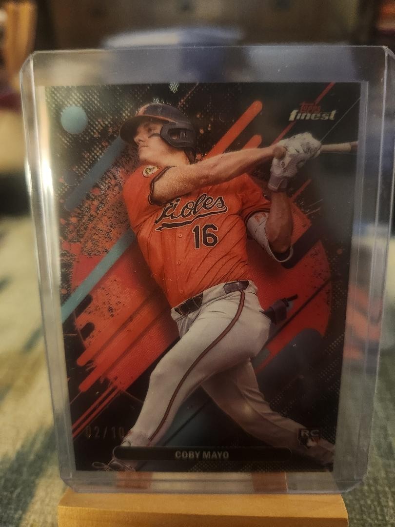2025 Topps Finest - Rare Coby Mayo #255 Black Refractor /10 (RC)