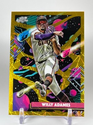 Willy Adames 2025 Topps Cosmic Chrome Gold Laser /50 #196 San Fransico Giants