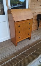 Lovely Small Vintage Oak Bureau Writing Desk