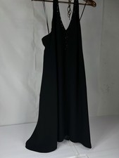 Vintage Evan Picone Dress Y2K Halter Beaded A-line High Low VTG