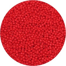 2200pcs Glass Seed Beads Bulk, 4mm 6/0 Pony Bulk for Jewelry 4mm, Red