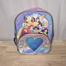 Collectible Disney Princess Tote Bag Purple Pink Adjustable Backpack School