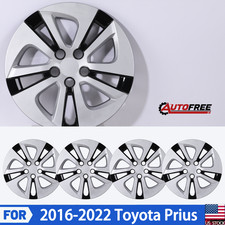 15 Black Silver Lacquer Hubcap Set Of 4 Wheel Covers For 2016-2022 Toyota Prius 15 Black Silver Lacquer Hubcap Set Of 4 Wheel Covers For 2016-2022 Toyota Prius