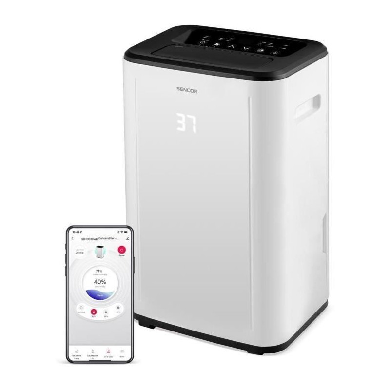 Déshumidificateur Sencor SDH 3028WH blanc 28L pour éliminer l'humidité de la maison