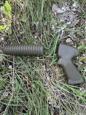 #ad Ithaca 37 Pistol Grip and Forend Polymer Green $59.00