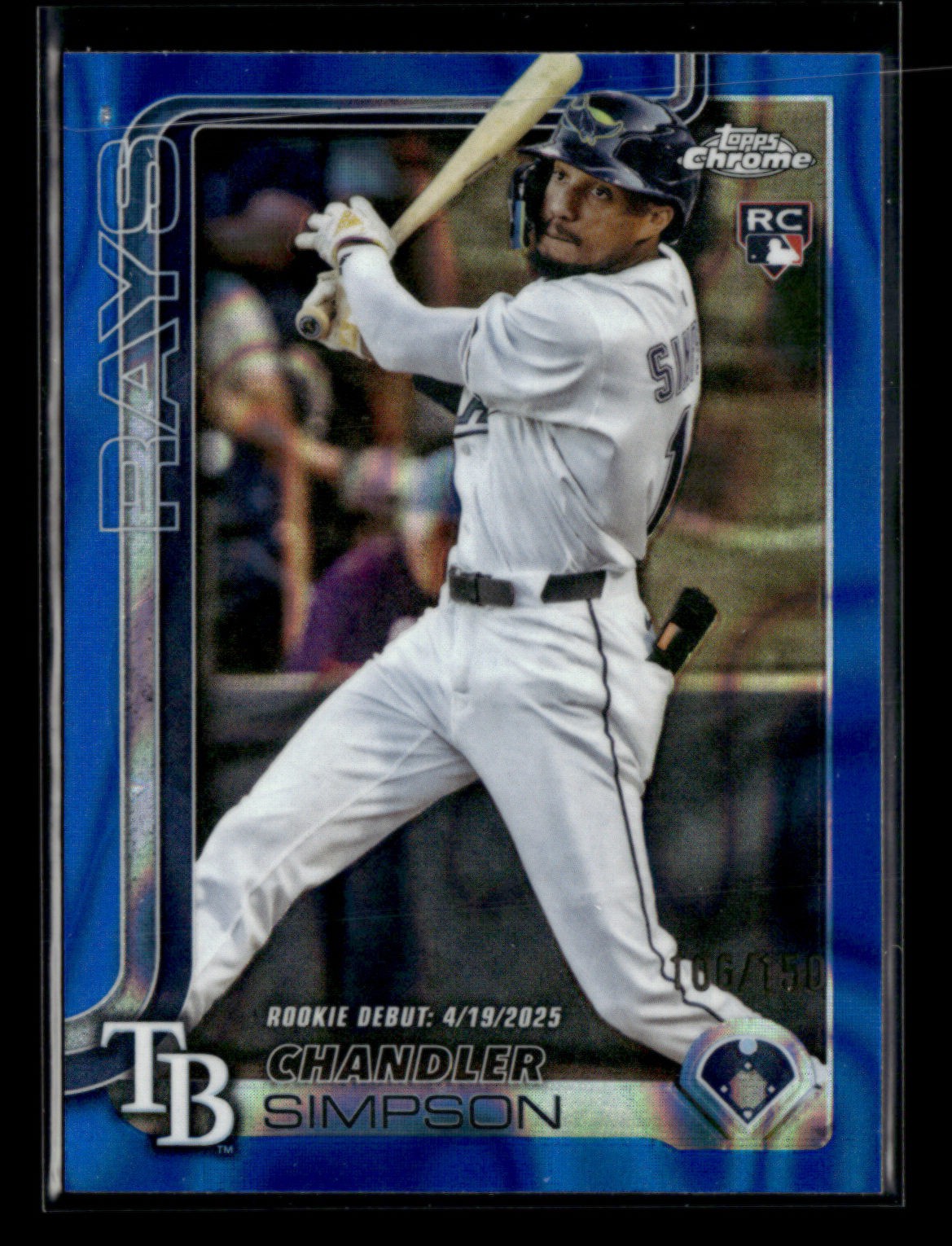 Chandler Simpson RC 2025 Topps Chrome Update Rookie Debut Blue Lava 106/150 [zj