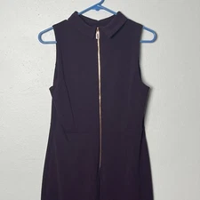 Ivanka Trump Maroon V Neck Collard Dress Size 8