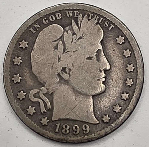 《Silver》1899-O USA BARBER QUARTER -- .1808 OZ of SILVER!!!