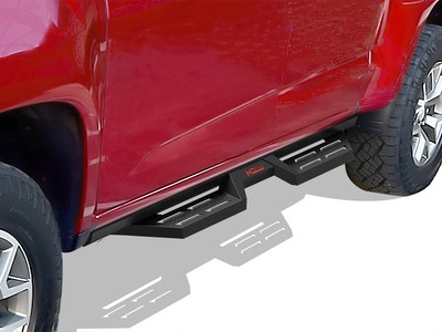 APS Carbon Steel Side Step Side Bars For 15-22 Colorado Canyon Extended Cab