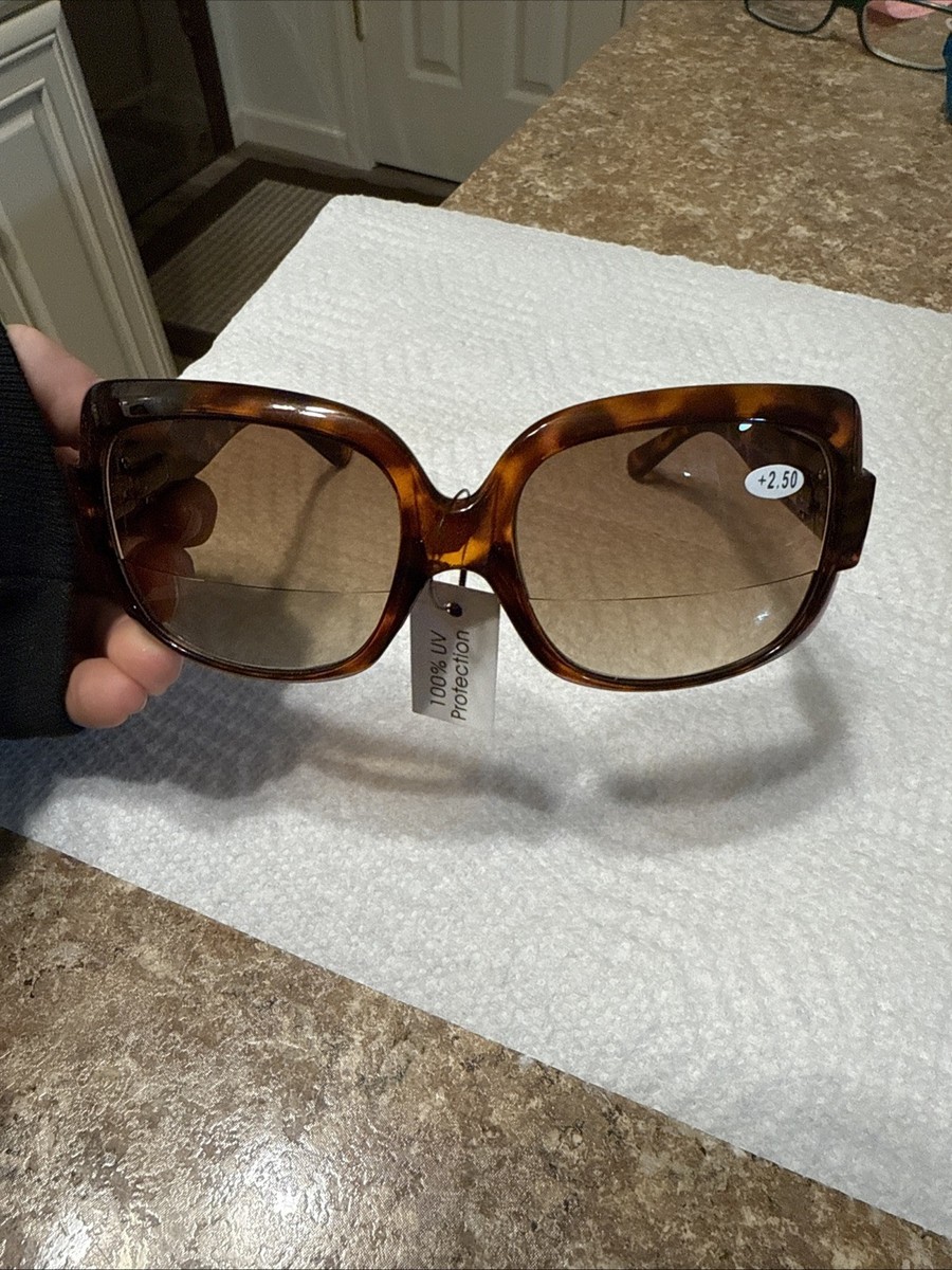 JM New York Reading Sun Glasses +2.50 Brown Tortoise Bifocal  display picture 1