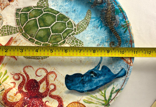 Pier 1 Imports Rippled Melamine 11" Plates "Speedy & Friends" Set of 4 NWT - Picture 10 of 10
