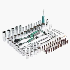108pcs Mechanics Tool Set and Socket Set 1/2" 1/4" Metric Drive Socket Tool Set