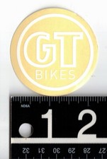 GT Bikes Sticker 2.25 in Round White/Clear BMX Cycling Decal