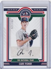 Cade Fisher 2022 Panini Stars & Stripes USA Black Auto 18US-CF, 093/125