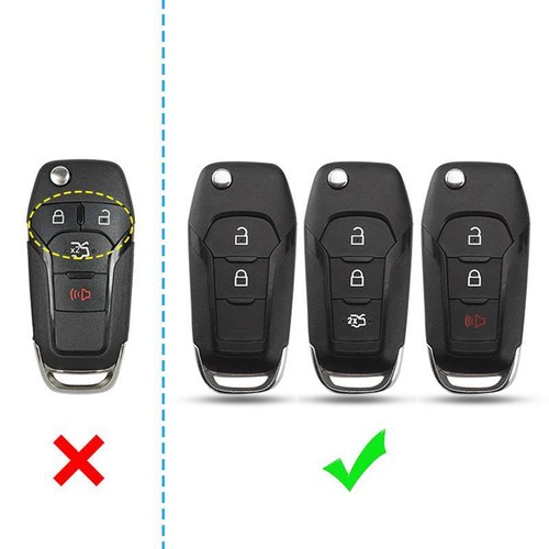 TPU Carbon Fiber Texture Case Key Fob Cover for Ford EcoSport Escort Explorer - Picture 10 of 11