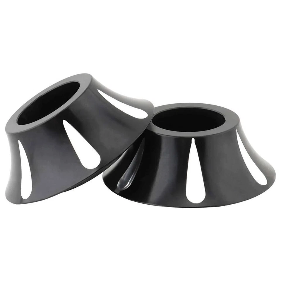 2x espaciadores de rueda de eje delantero cónico negro + blanco para Harley Road King Electra Glide Foto 3 de 4