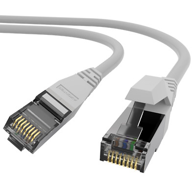 CAT 6 RJ45 Patchkabel DSL Lankabel LAN Ethernet Gigabit Cat.6 Netzwerkkabel Grau