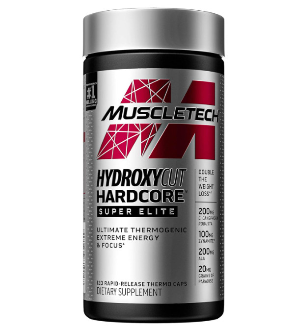 Píldoras de pérdida de peso para mujeres y hombres MuscleTech Hydroxycut Hardcore Super Elite