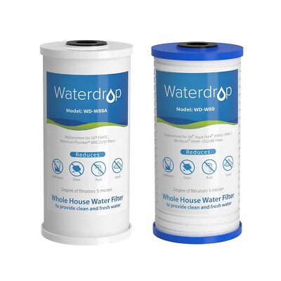 Waterdrop FXHTC AP810 10'' x 4.5'' Whole House Water Filter, Whole House Filter
