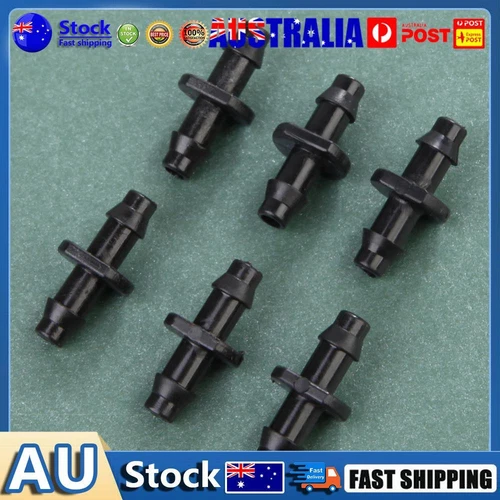 100Pcs Straight Barbed Connector 4/7mm Double-way Hose Connector for Garden Lawn