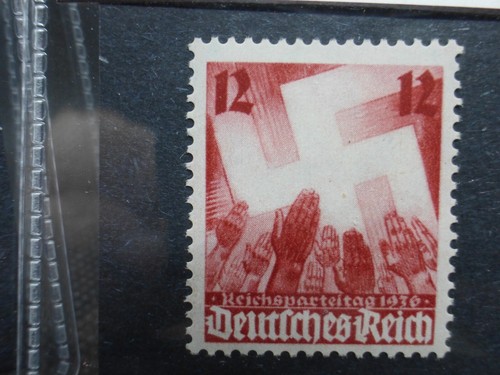 Nazi Germany 1936 Nuremberg 2 Stamp Set Third Reich Reichspfennig Rare Artifacts - Picture 8 of 8