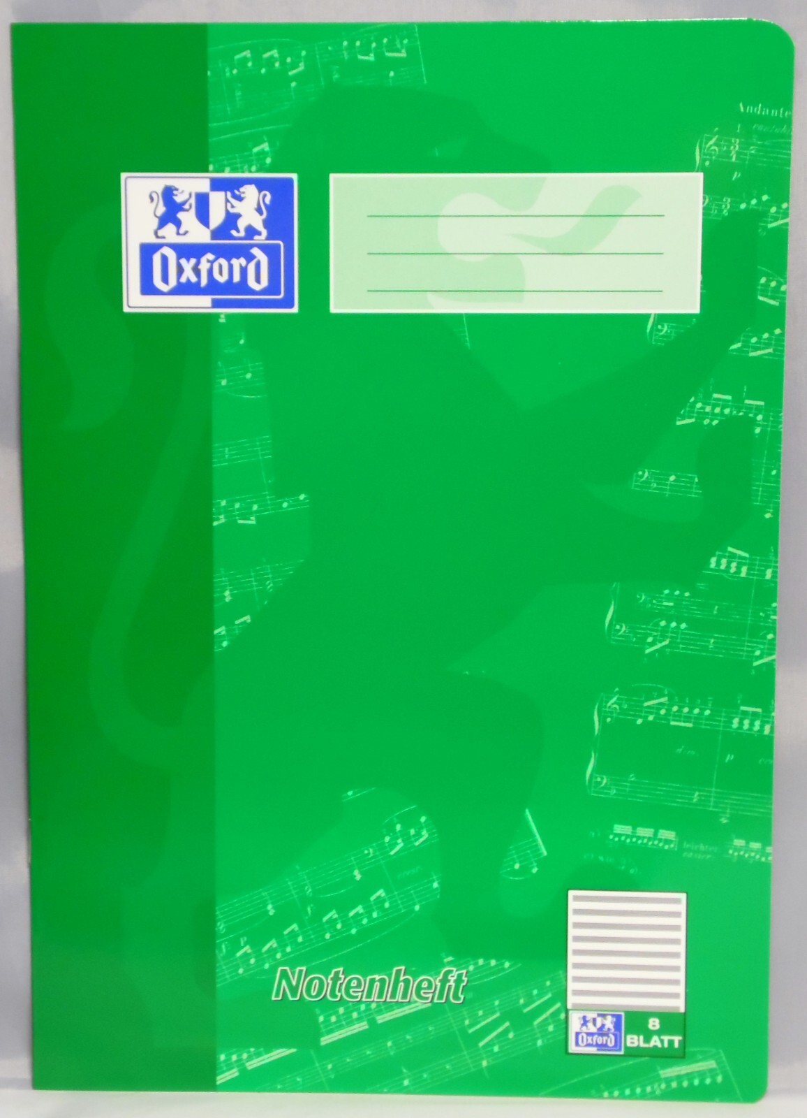 OXFORD Notenheft Lineatur 14 DIN A4 8 Blatt Blau - Image 2